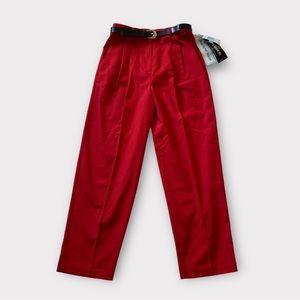 NWT red tailored trousers/pants, vintage, 90s/Y2K